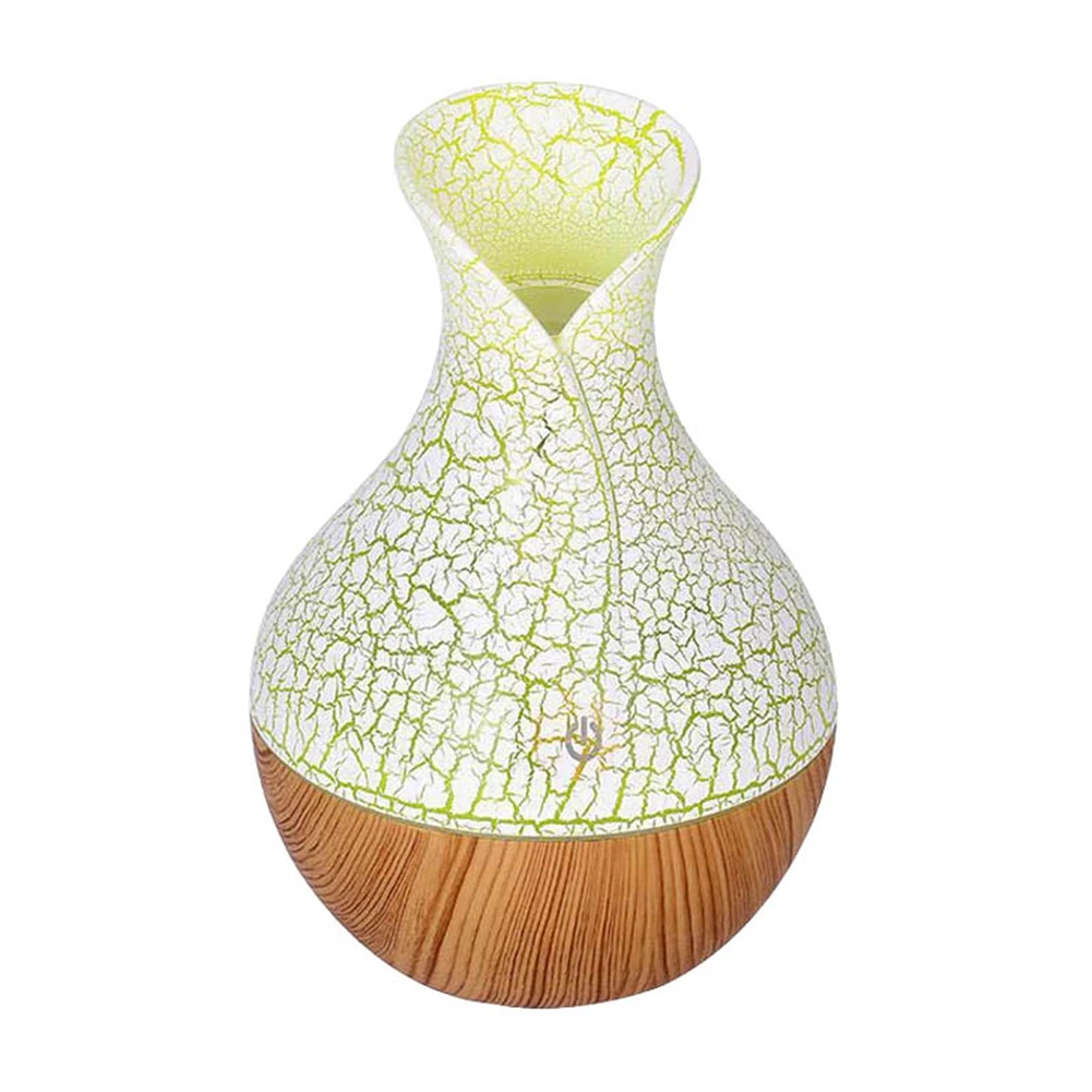 Ultrasonic Air Humidifier 400ml Aroma Essential Oil Diffuser with Wood Grain 7 Color Changing LED Lights for Office Home | Дом и сад