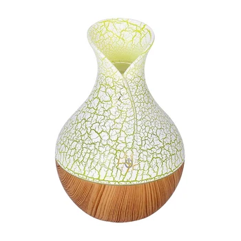 

Ultrasonic Air Humidifier 400ml Aroma Essential Oil Diffuser with Wood Grain 7 Color Changing LED Lights for Office Home