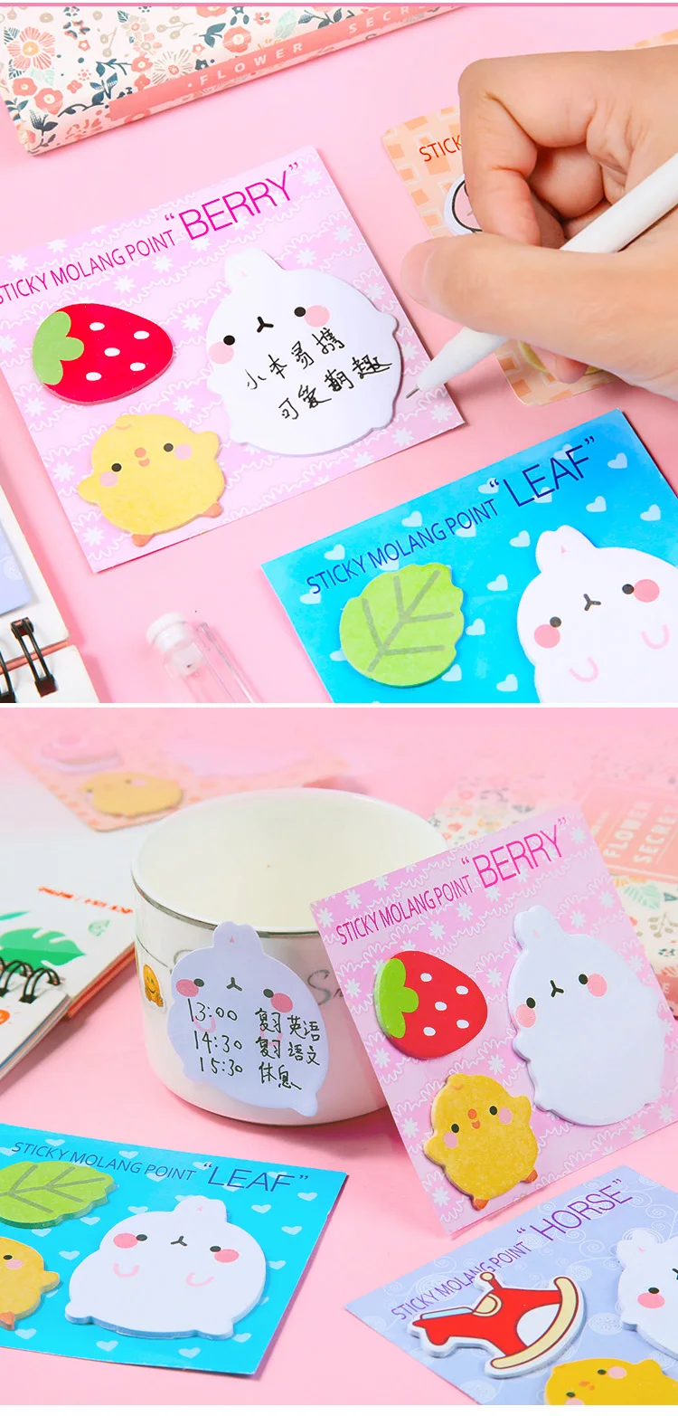 Креативный мультфильм милый кролик post-it notes N times post notes книжная Удобная табличка для заметок бумажная отметка Памятка Сообщение Примечание наклейка