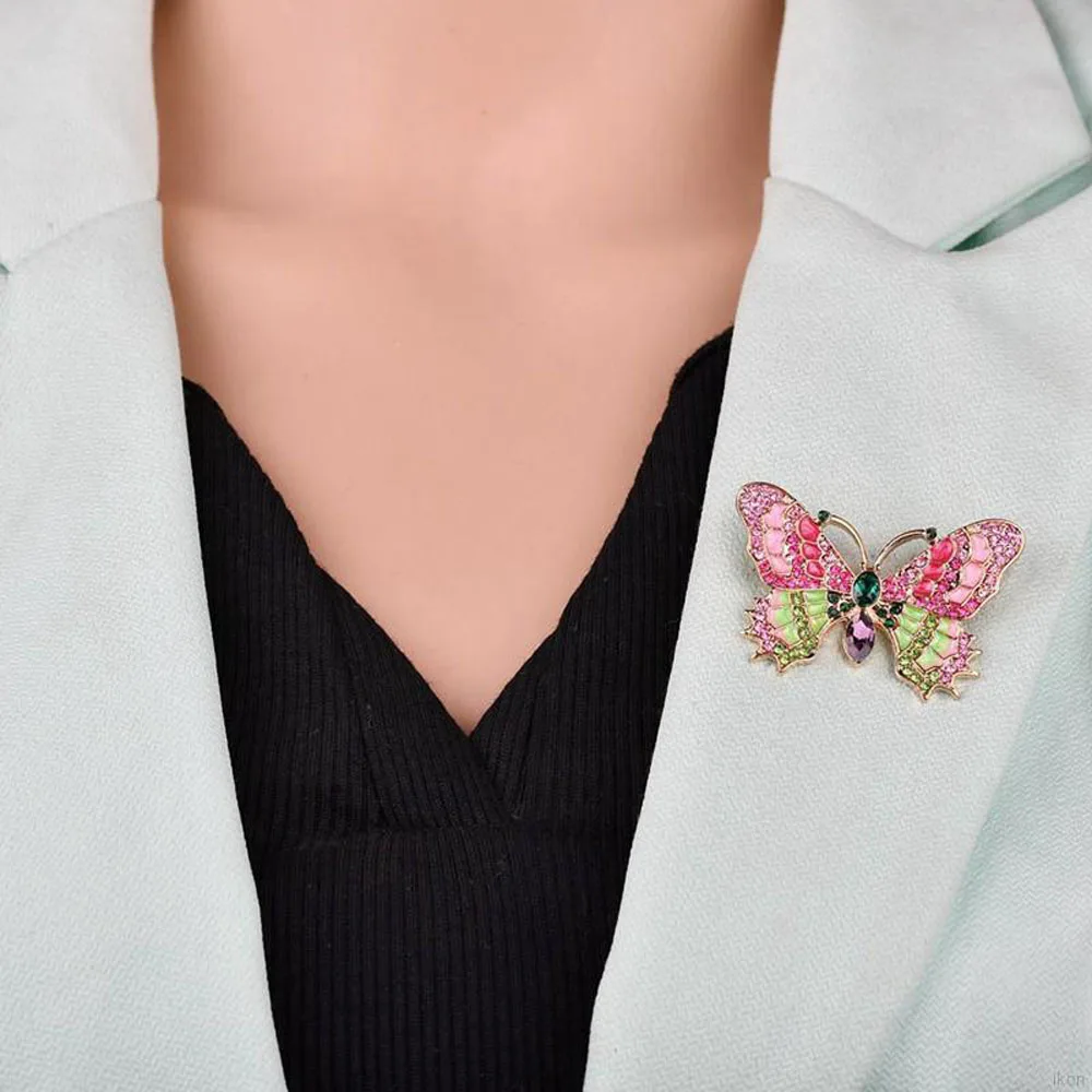Модные бабочки эмалированные булавки Броши заколки для хиджаба для женщин дети насекомое брошь, ювелирные изделия, аксессуары вечерние подарки значок булавка