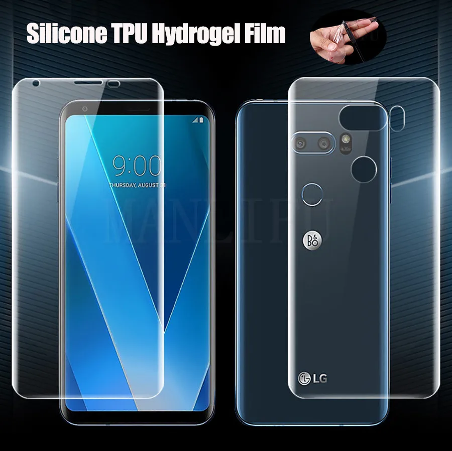 

For LG V50 ThinQ 5G LM-V500N 6.4" Front + Back Slim Full Cover Soft TPU Hydrogel Film Screen Protector For LG G7 ThinQ G6 G5 G7