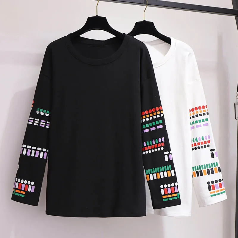 Осенние свитера размера плюс бюст 155 см 5XL 6XL 7XL 8XL 9XL кофты черный Доступен белый цвет