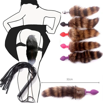 Silica Gel Anal Plug Fox Tail Anal Toys Erotic Anus Toy Butt Plug Sex Toys for Woman and Men Sexy Butt Plug Adult Accessories 2