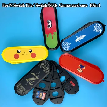 

Hard Shell 10in1 Game Cards Storage Box Holder Cartoon case for Nintend Switch Lite NS Switch games Protective Case Cover access