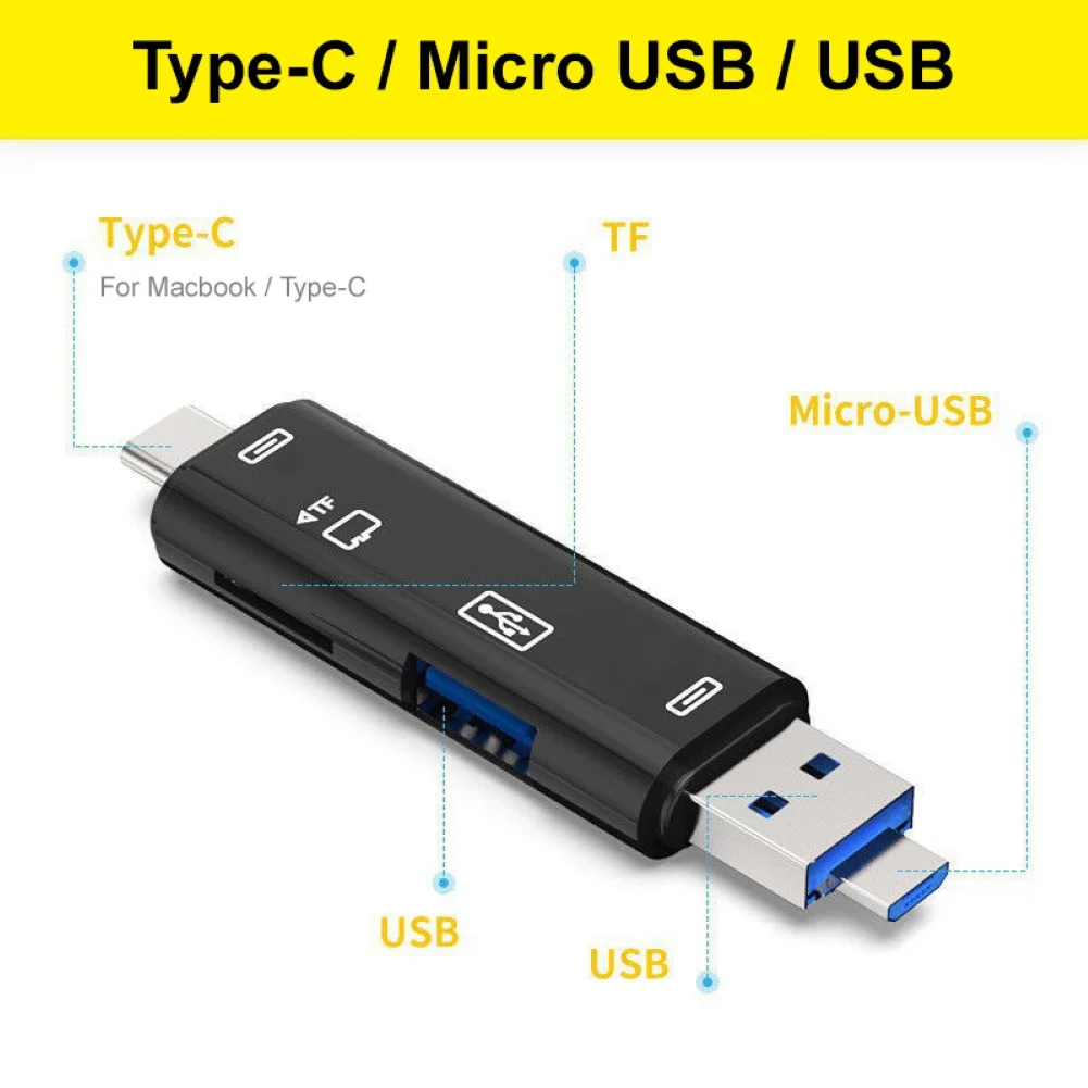 Многофункциональный Usb кард-ридер высокоскоростной SD/карта памяти Micro SD ридер Тип C USB C Micro USB память OTG кард-ридер для ноутбука