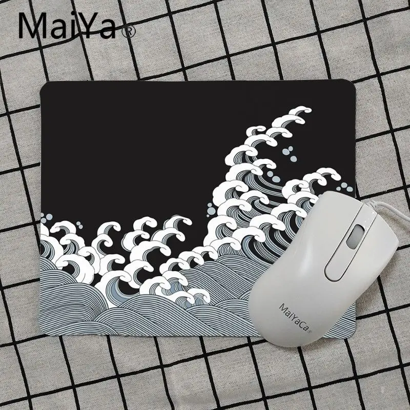 No Lock Edge25x29cm Maiya Одежда высшего качества японская волнистая Искусство Коврик для мыши геймерская игра коврики Лидер продаж подставка под руку коврик для мыши - Цвет: No Lock Edge25x29cm
