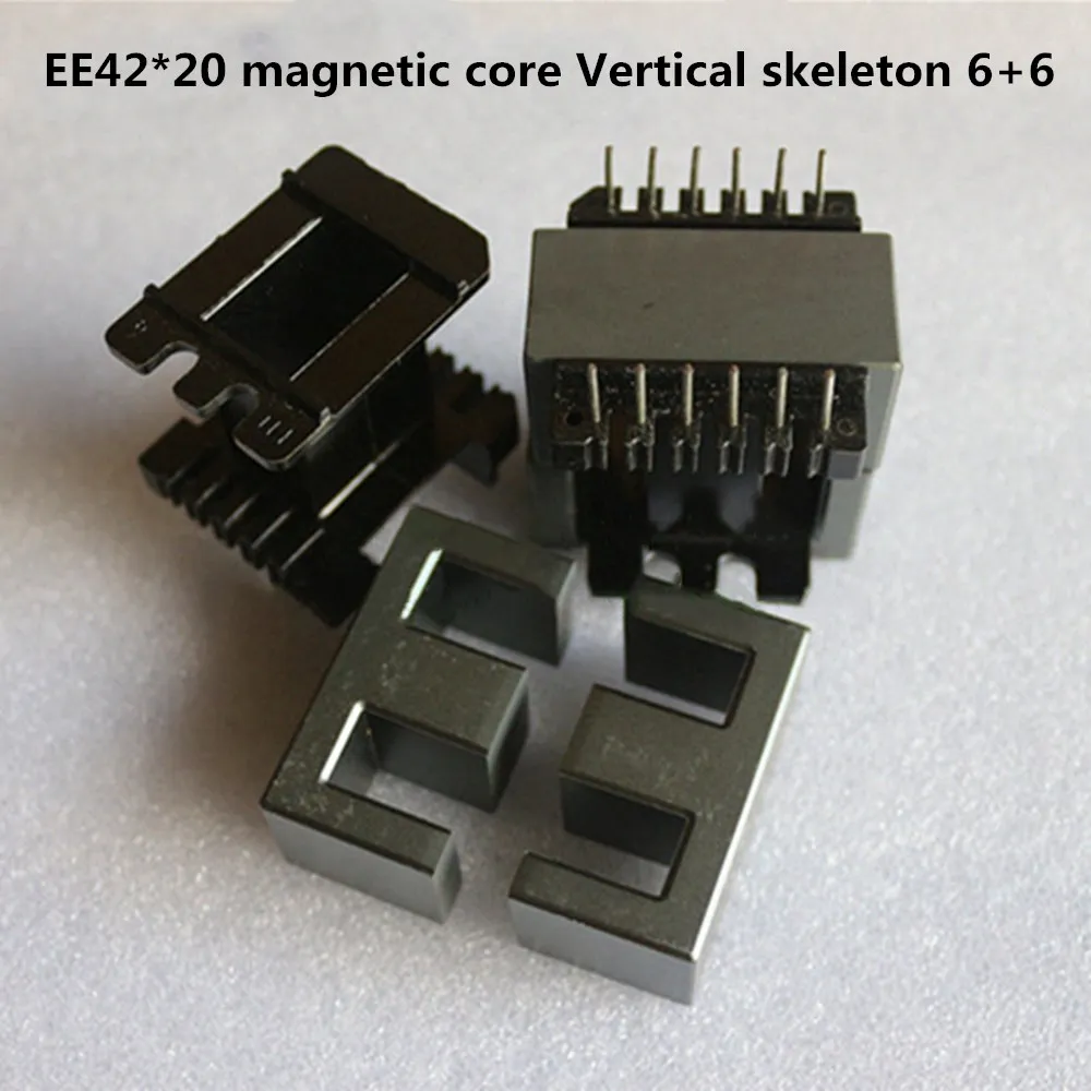 Магнитный сердечник EE4220 поддерживающий вертикальный бакелитовый каркас 6+ 6 ферритовый сердечник трансформатора EE42* 20PC40 материал