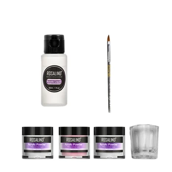 

Rosalind 1Set Acrylic Powder 3D Nail Art Crystal Powders Clear Carving Crystal Polymer Poly Extention Gel Silp Solution