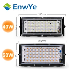 EnwYe 220V 240V LED Cast light LED Spotlight 40W 50W IP65 power waterproof Landscape Lighting LED street Lamp