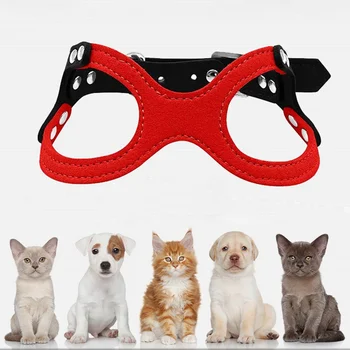 

Soft Suede Leather Small Pet Dog Harness for Puppies Chihuahua Yorkie Teddy Puppy Adjustable Chest Harness For Dogs Supplies