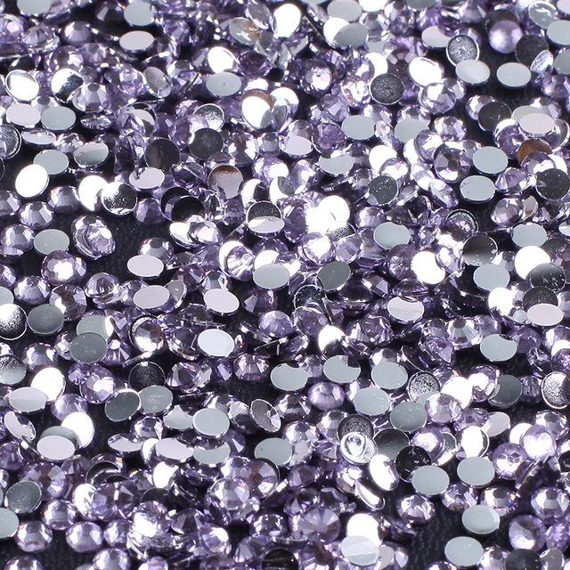 ZOTOONE Resin Flat Back Non Hotfix White Rhinestone For Clothes Decoration Stones And Crystals Strass Applique Glue On Nails Art Light Purple