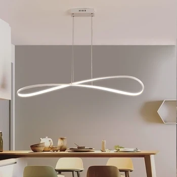 

Modern LED Pendant lights for living dining room Kitchen Room Matte Black/White Finished aluminum body Pendant lamp AC90-260V