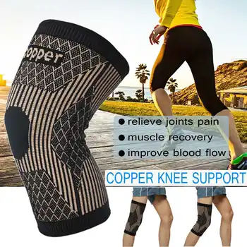 

Copper Infused Elastic Knee Pads Supports Brace Volleyball Basketball Patella Protectors Sports Safety Kneepads Knee Pads