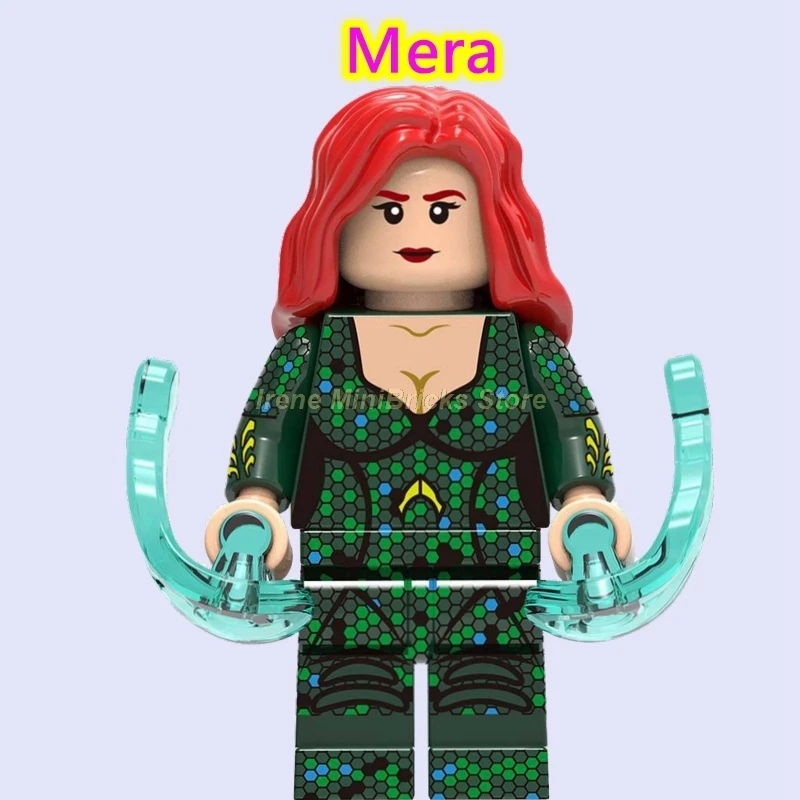 Aquaman Mera Namor Черная Вдова Черная Манта Marvel фигурки героев из фильма детские игрушки для детей кирпичные строительные блоки Мстители - Цвет: Mera