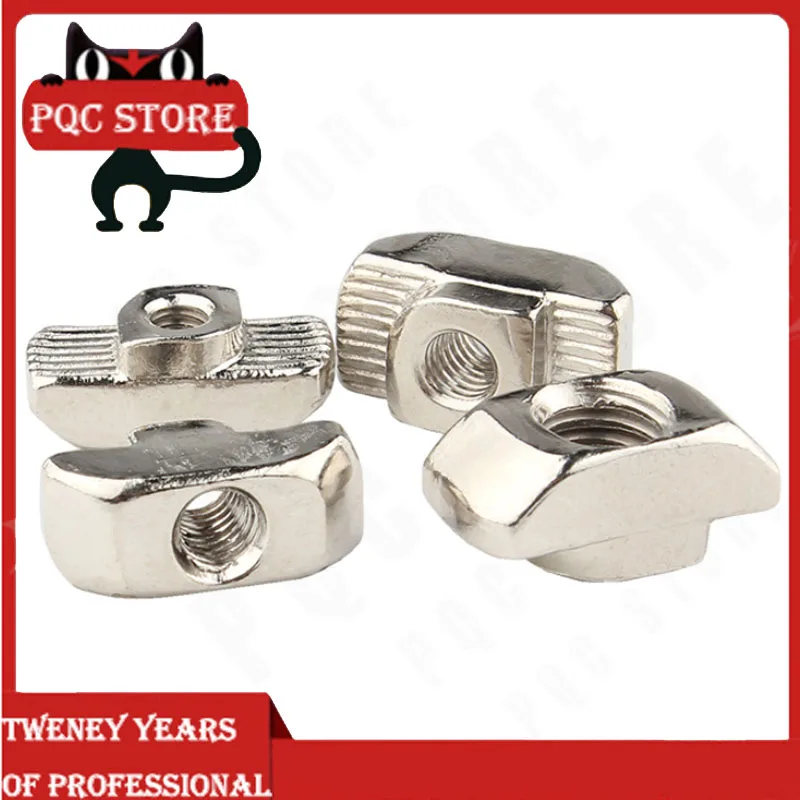T-nut M3 M4 M5 M6 M8 головка молотка Т-образная гайка разъем Гайка никелированная для 20 30