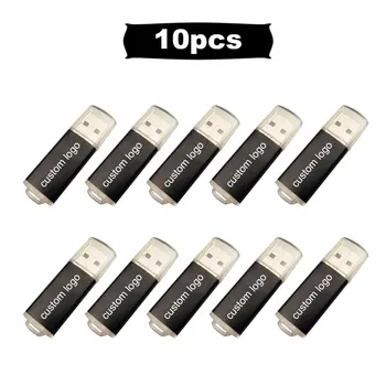 

10pcs/lot free logo Pen Drive metal USB Flash Drive 128GB 64GB 32GB high speed 16GB memory Flash USB2.0 Stick For photography