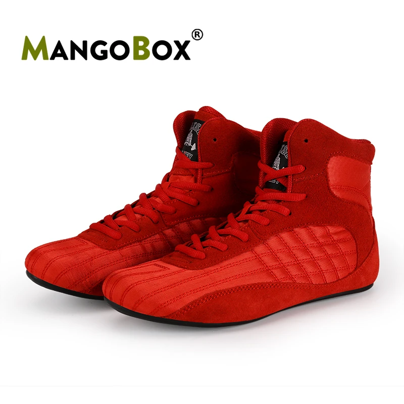 red wrestling boots