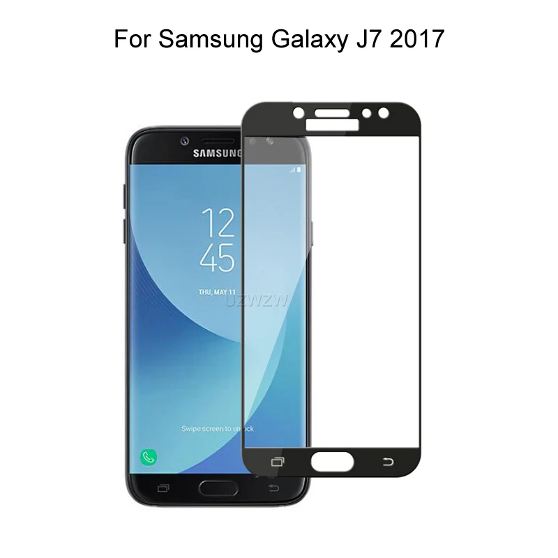 Закаленное стекло для Samsung Galaxy J7 2017 J730 полное покрытие 0 26 мм защитное закаленное