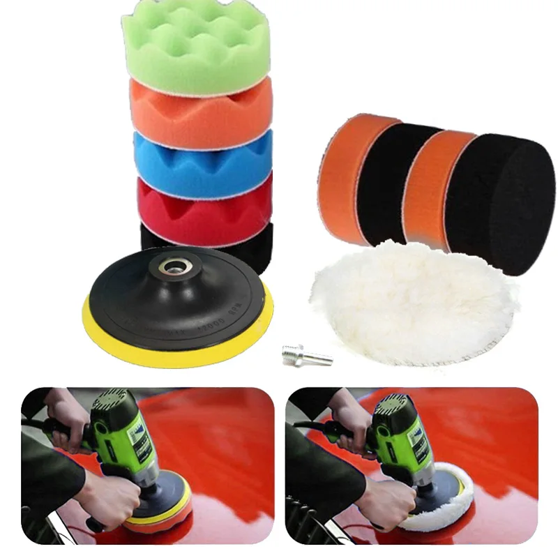 

11 Pcs 3/4/5/6/7 inch Sponge Buffing Waxing Polishing Pad Kit Set For Car Polisher Buffer Drill Wheel polisher Removes Scratche