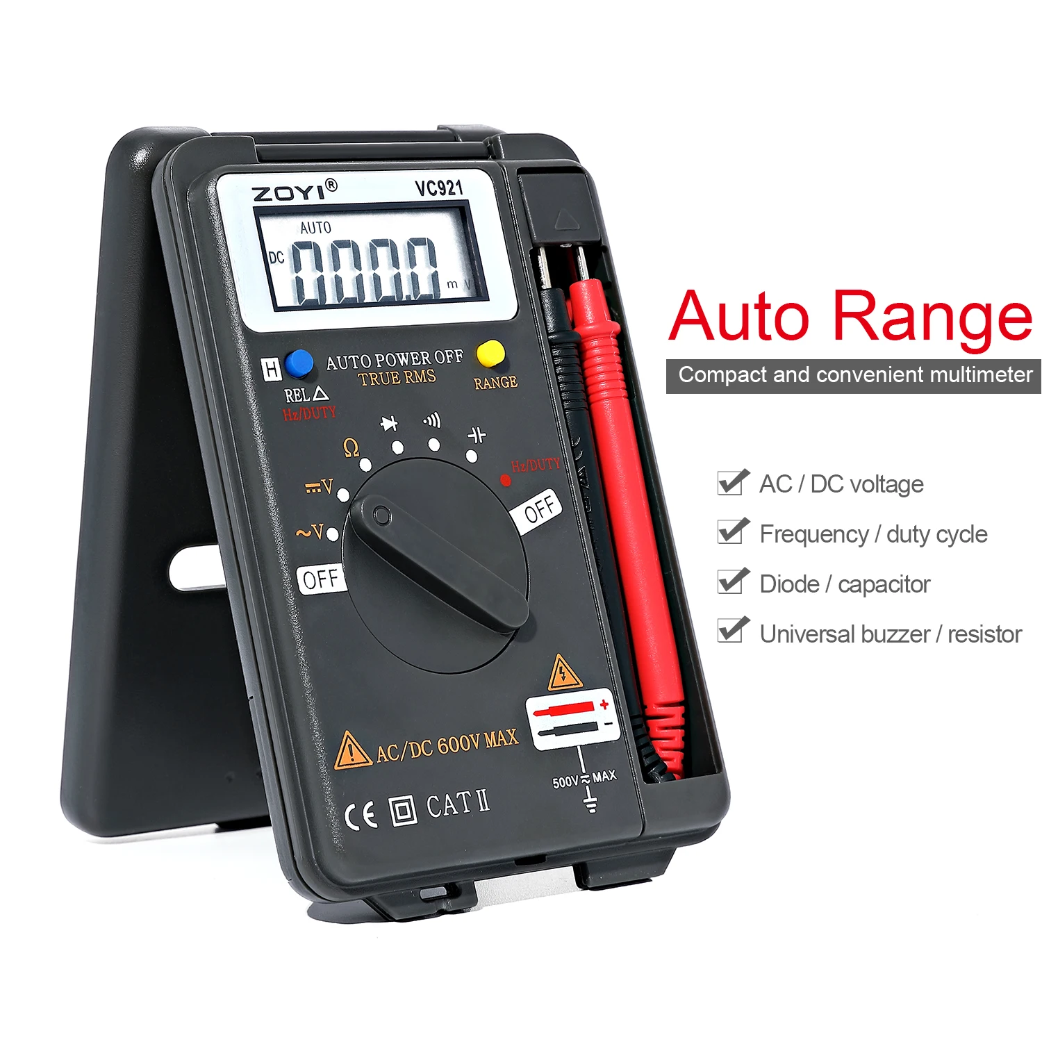 Handheld Digital Multimeter Multifunction Mini Multi Esr Meter Ac/dc