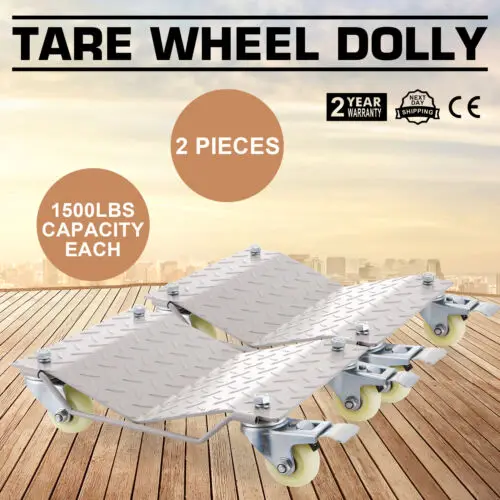 

2 pcs Car Handling Carts Capacity 680kg 12x16 Automobile Wheel