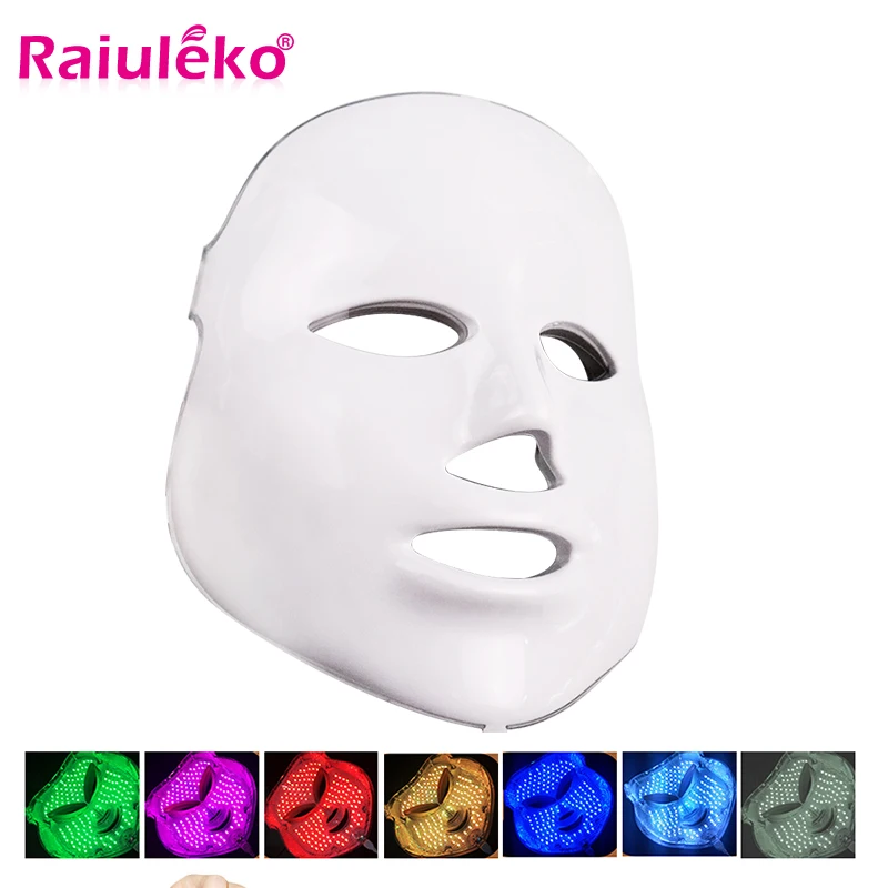 

7 Colors Led Facial Mask Face Mask Machine Light Therapy Acne Mask Beauty Led Mask Photon Light Therapy Whitening Anti-wrinkle