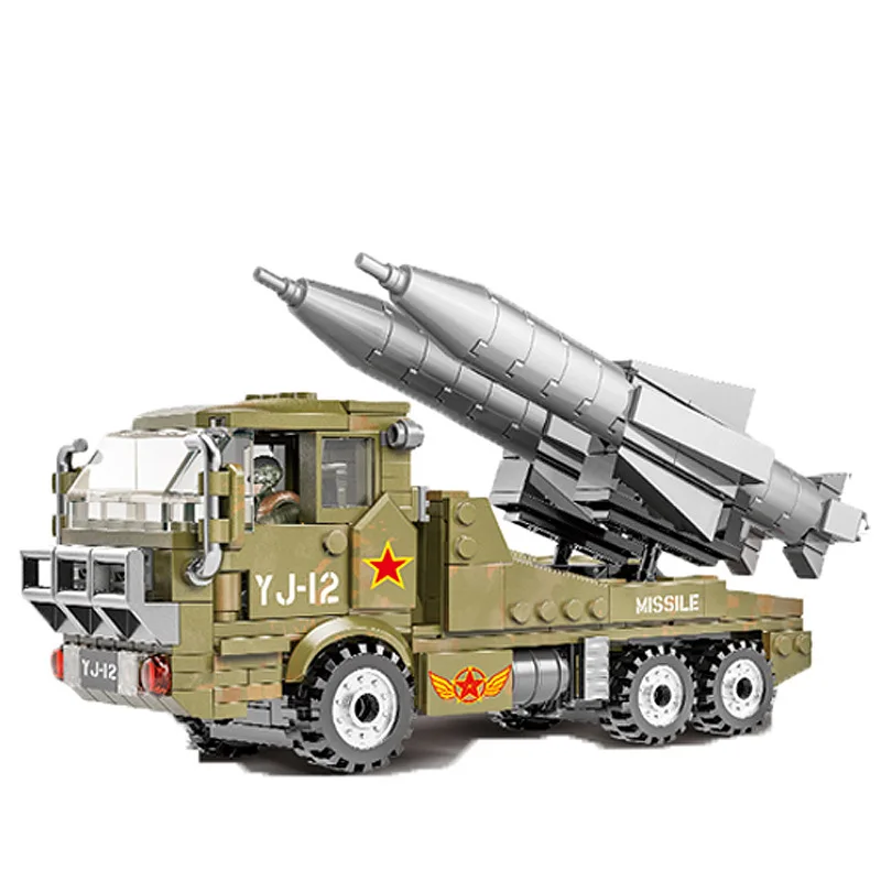 

375 шт., Детский конструктор «военная ракета»