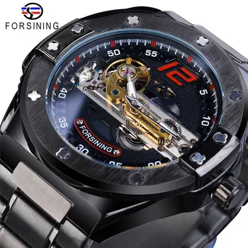 

Top Brand Forsining Men Luxury Automatic Mechanical Watch Fashion Casual Tourbillon Waterproof Wristwatch Skeleton Dial Design