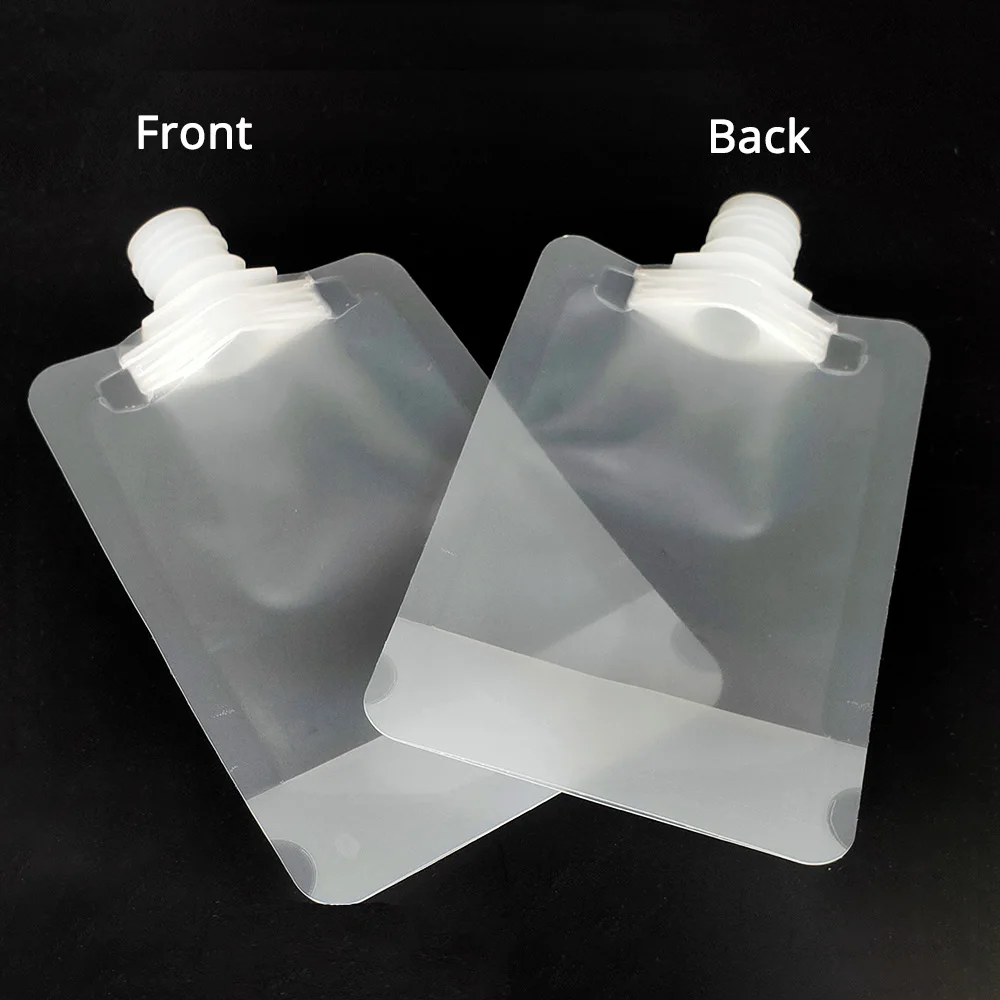 Smell Proof Plastic Bags Juice Spout Package Bags Stand Up Spout Pouches Outdoor Breast Milk Spout Storage Bags With Free Funnel