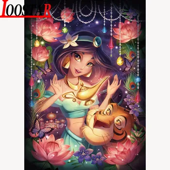 

5D Diy Full Square Diamond Painting Cartoon Princess Mosaic Handmade Cross Stitch Round Diamond Embroidery Christmas Decor