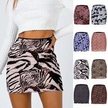 2021 Summer Printed Mesh Short Skirt High Waist Double-layer Slim-fit Hip Skirt Women Skirt