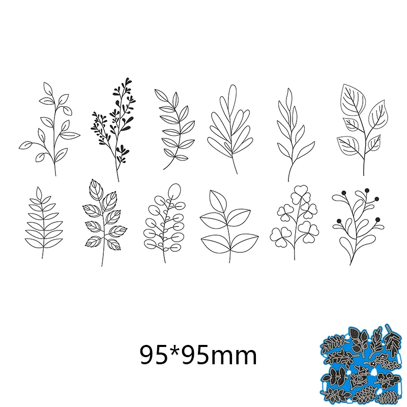 New Metal Cutting Dies Leaves of different shapes for card DIY Scrapbooking stencil Paper Craft Album template 95*95mm | Дом и сад