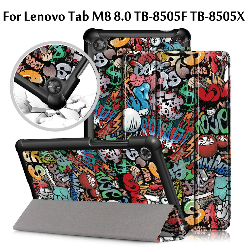 Тонкий магнитный складной чехол для Lenovo Tab M8 Женский планшета с диагональю 8 0