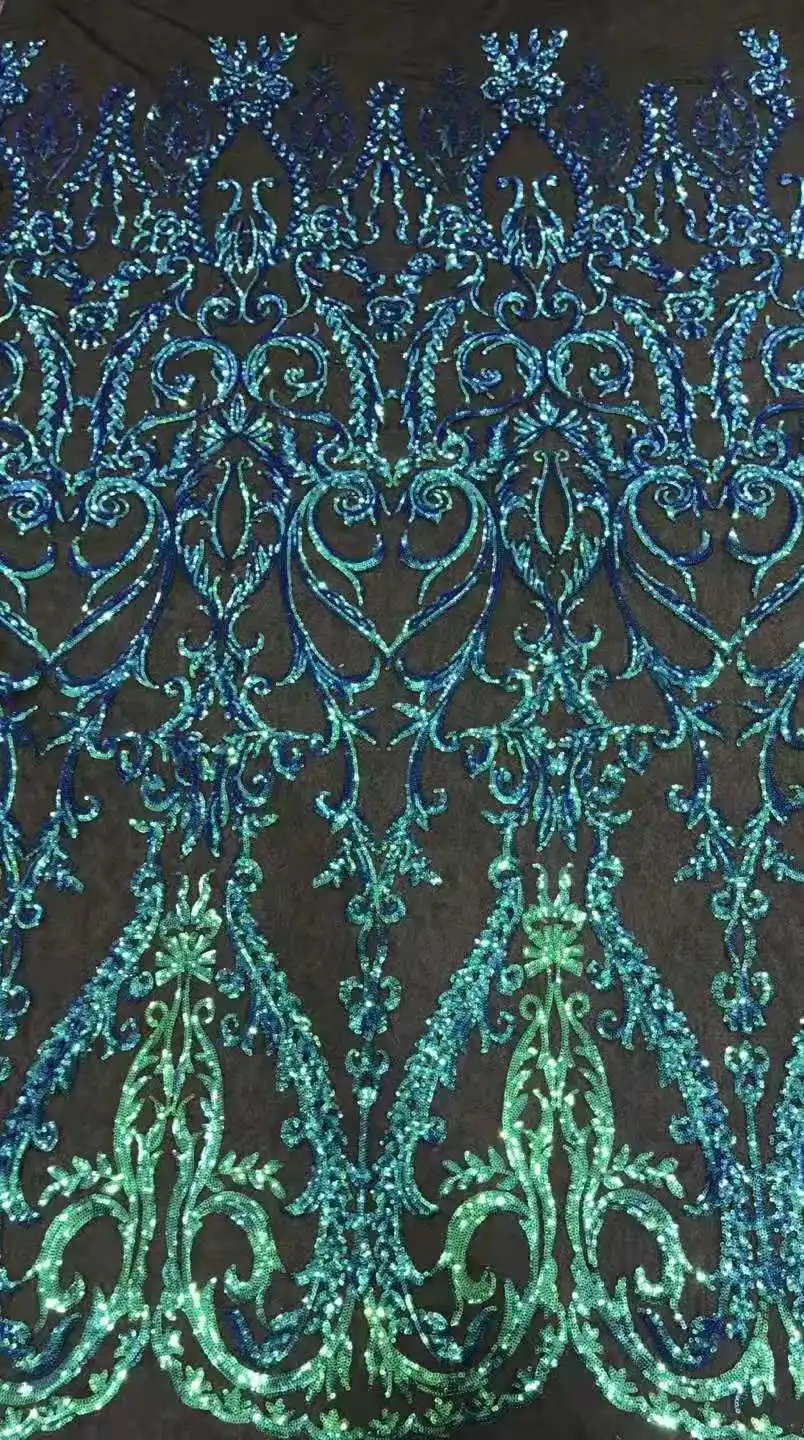 

Colorful sequins African lace fabric Shiny sequin embroidery French mesh lace Sewing evening dress long dress design