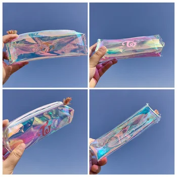 

2020 NEW KPOP Twice Pen Bag Transparent laser Stationery Bag Pencil Case Student Stationery Box Wallet Whloesale Price