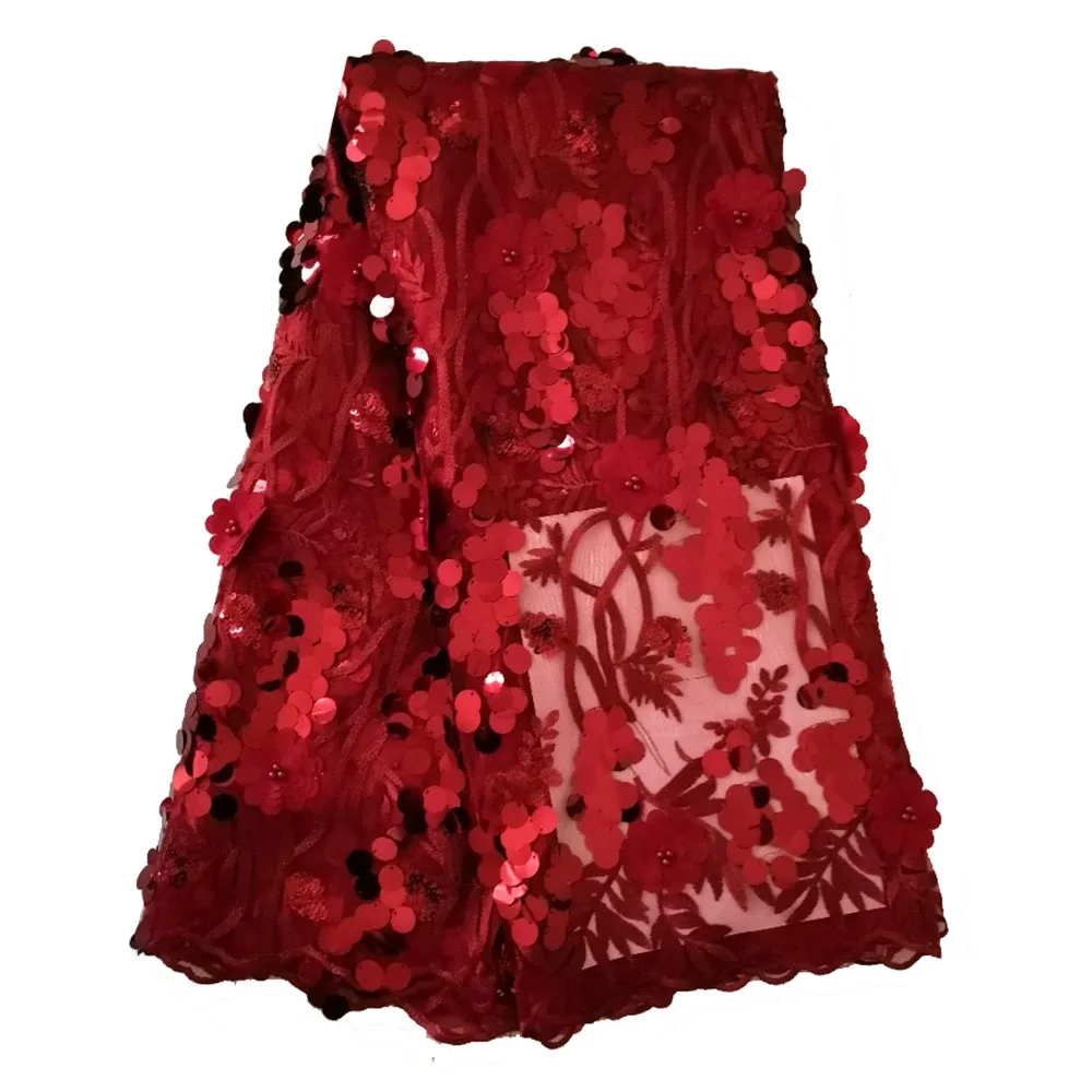 

New arrival african tulle lace wine beaded embroidery high quality nigeria lace fabrics african french net lace fabric