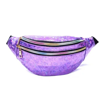 

Free shipping Women Waist Fanny Pack Laser Holiday money Belt Wallet Mini Bum Travel Bag Pouch one pieces