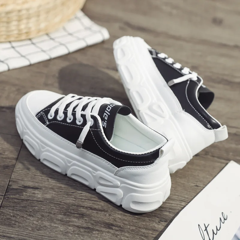 

2020 Spring New Style WOMEN'S Shoes Versatile Thick Bottomed Hot Selling Sports Casual White Shoes Trendy Shoes Spring Street Sn