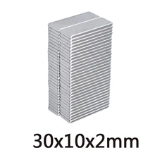 5/10/15 шт. супер сильный ремесло холодильник 30*10*2 мм Магниты кубом Блок Неодимовый магнит Неодимовый Магнит 30x10x2 мм редкоземельный магнит N35