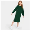 SHEIN/однотонное Повседневное платье-толстовка с контрастными буквами и лентами; коллекция года; весенние прямые платья с длинными рукавами для девочек
