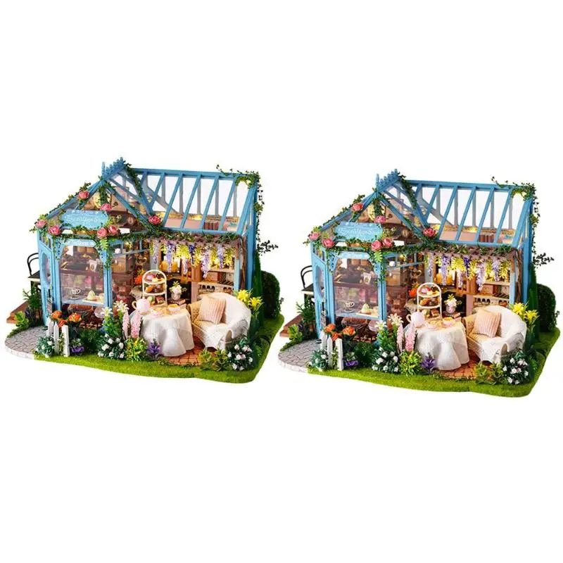 

1 Set DIY Dollhouse Wooden Miniature Doll House Furniture Kit Music LED Toy