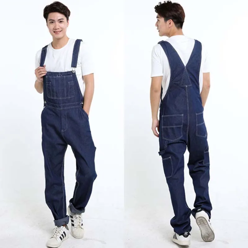 33152 Deep blue Новая Мода Свободные мешковатые джинсовые комбинезоны мужские джинсы брюки карго размера плюс брюки хип-хоп шаровары Мужская одежда - Цвет: 33152 Deep blue