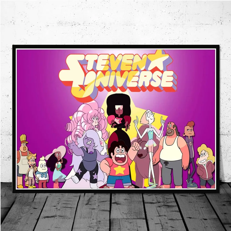 NT130 Oil Painting Hot Steven Universe Big Anime Casrtoon Poster Wall Art Canvas Picture Prints Living Garden Home Room Decor - Цвет: Оранжевый