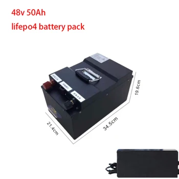 

lifepo4 battery 48V 50Ah Lithium 48v battery BMS 16S for 3000W 1500W scooter bike solor iinverter skateboard + 10A charger