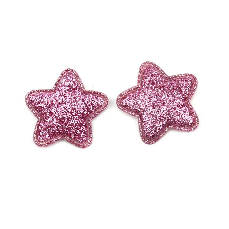 36 шт. 2,7 см блестки в форме звезды с мягкими аппликациями для детей аксессуары для головных уборов DIY патчи на сумку украшения ювелирных изделий - Цвет: Pink