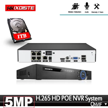 

4CH Full HD 5MP 4MP PoE NVR All-in-one Network Video Recorder ONVIF Support Third-party Network Camera P2P XMeye CCTV System