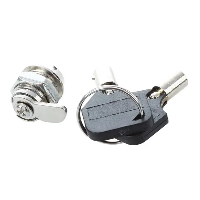 Cerradura tubular de armario con cerradura de leva, llave extraíble igual,  leva de 1-1/4 pulgadas y leva de desplazamiento (1-1/8 pulgadas 90°