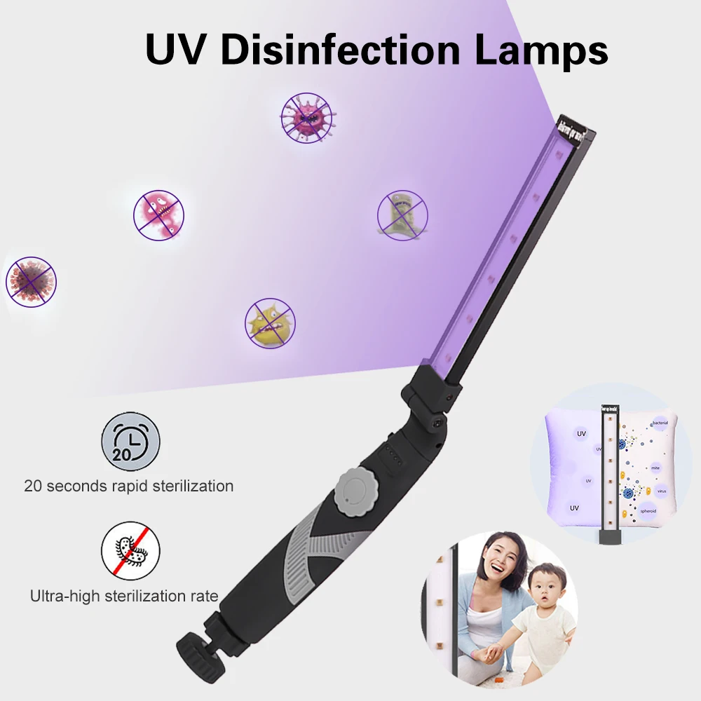 

UV UVC Disinfection Germicidal Sterilizer LED Work Lamp Light Flashlight UVC work lamp Ultraviolet Light UVC Disinfection Light
