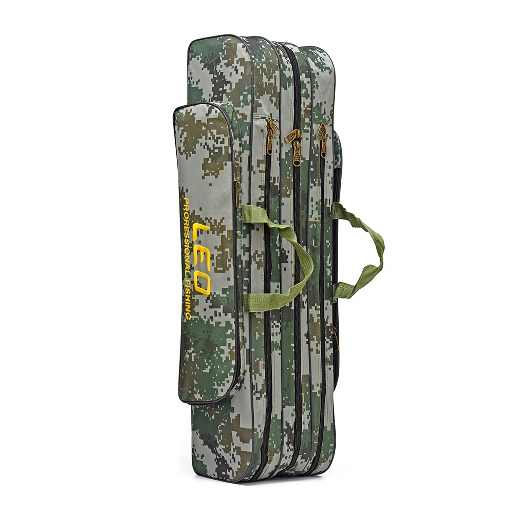 

80cm / 90cm Fishing Rod Bag Carrier Fishing Reel Pole Gear Tackle Tool Carry Case Travel Bag Two/Three Layers Fishing Rod Cover