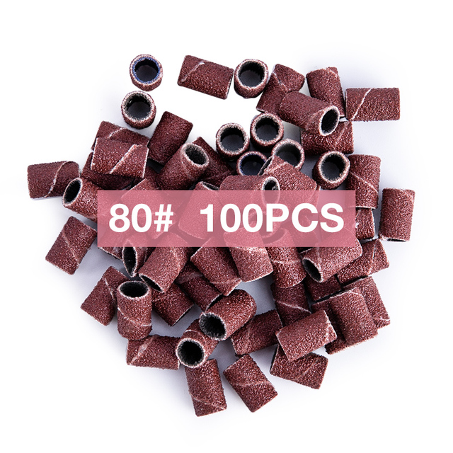 50/100PCS Nail Art Sanding Bands Accessory For Electric Nail Machine Nail Drill Bits Gel Polish Remover Tool